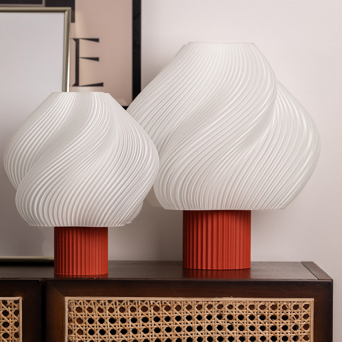 Crème Atelier soft serve lamp, Medium, Rhubarb