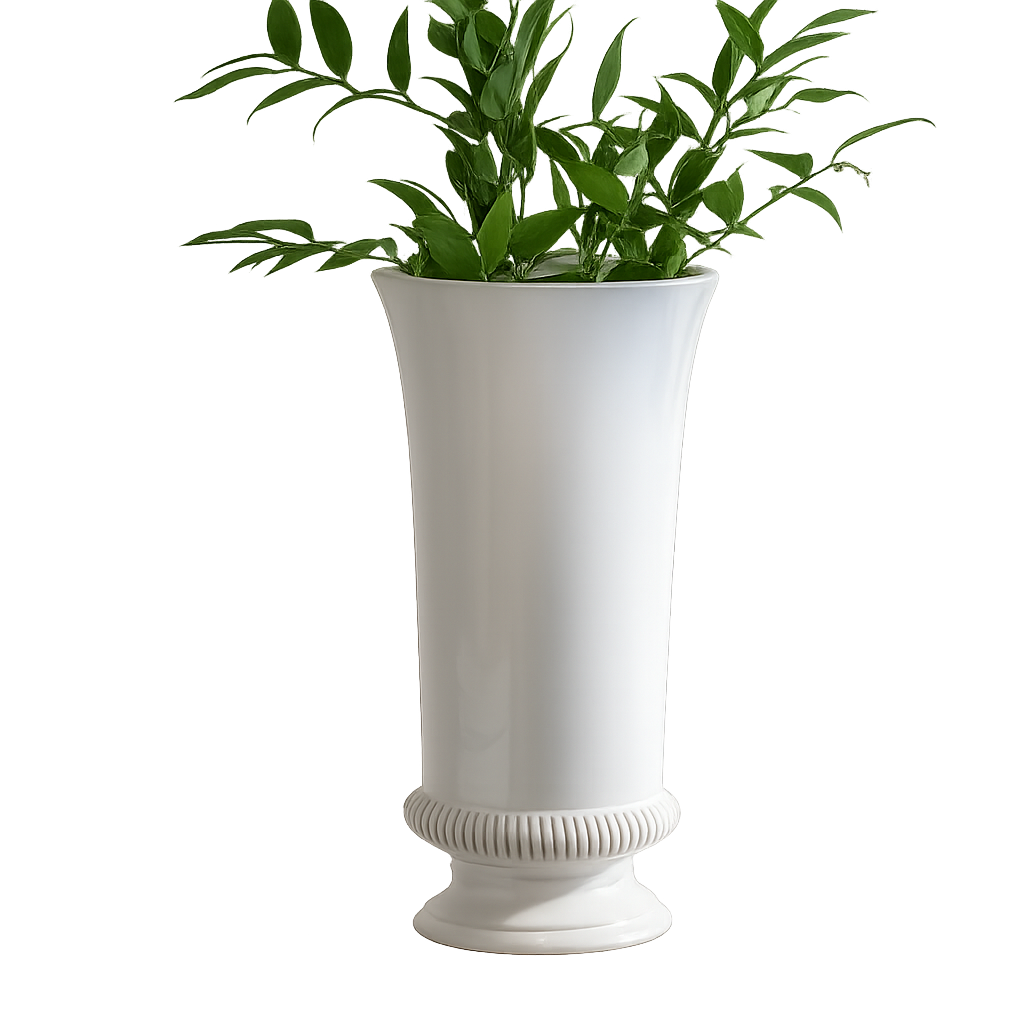 Adelaide White Footed Vase