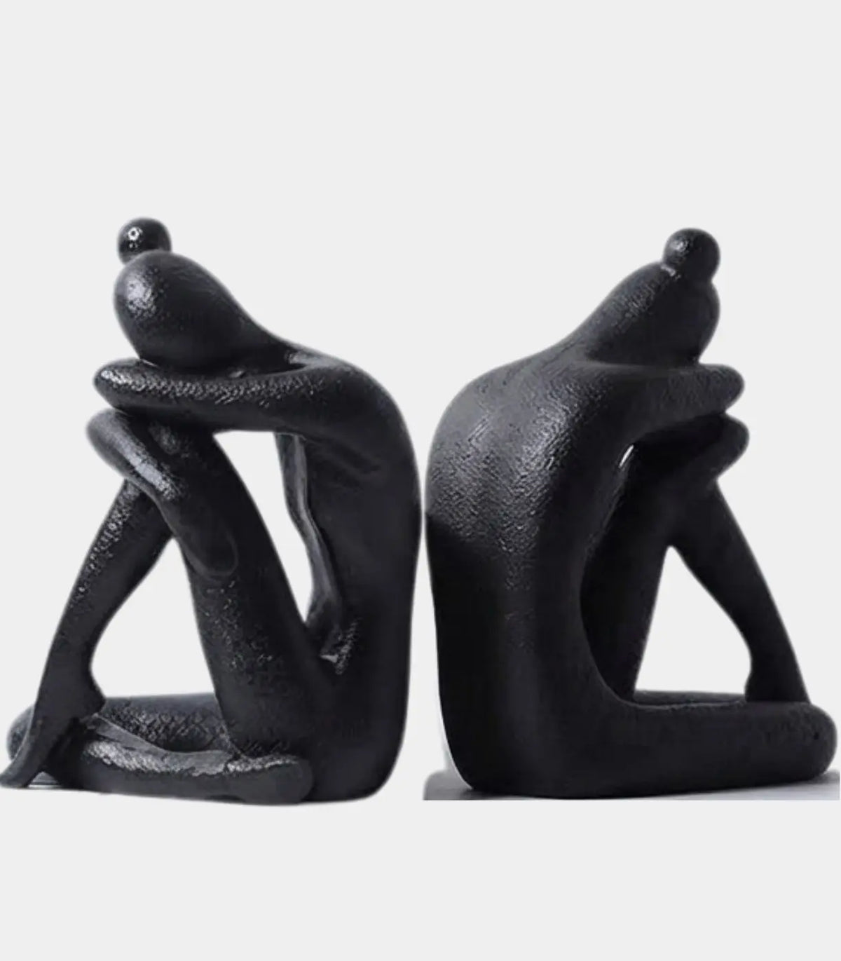 Reverie Decorative Sculptute – Handmade Resin Decorative Object Bookend 14 cm (5.51 in) Black