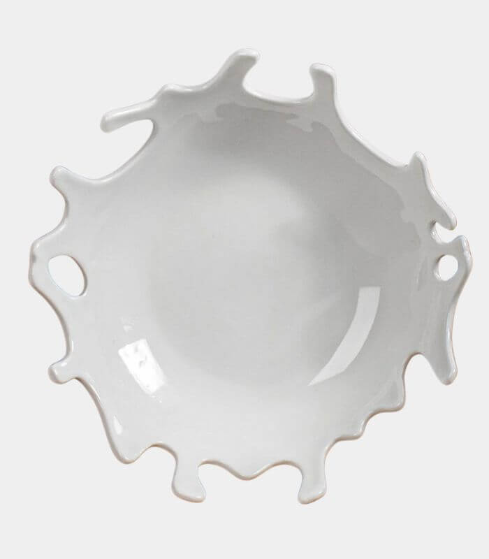 Splash Ceramic Serving Bowl | Modern Abstract Design | Decorative Fruit & Salad Bowl 28 cm