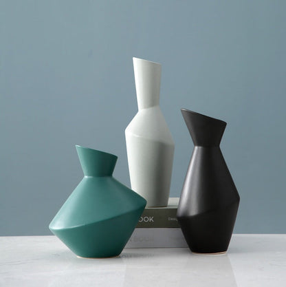 Oblique Mouth Ceramic Vase