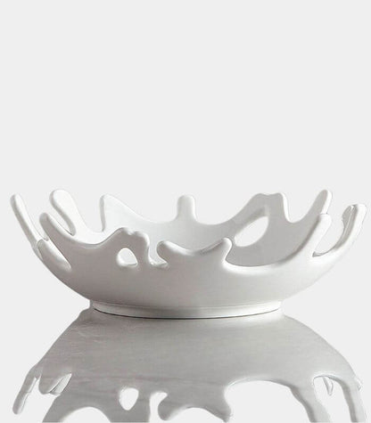 Splash Ceramic Serving Bowl | Modern Abstract Design | Decorative Fruit & Salad Bowl 28 cm