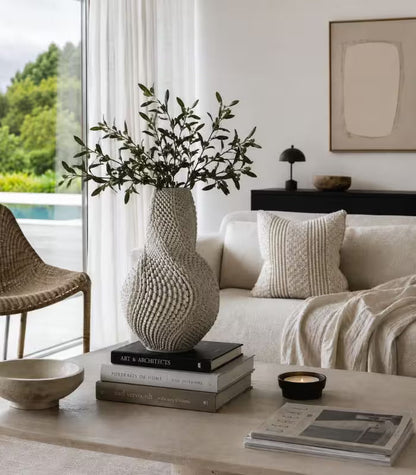 Aria Ceramic Vase – 3D Printed Sculptural Design Large 40 cm (15.75 in)