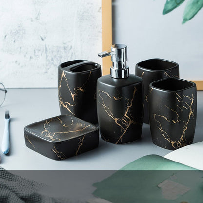 Stone Bathroom Accessory Cup Set