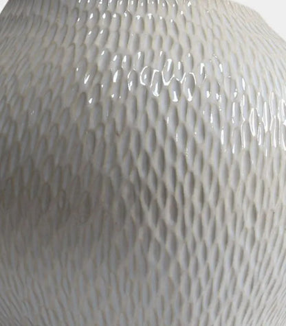 Odessa Handcrafted Ceramic Vase – White Textured Organic Sculptural Form 29 cm (11.42 in)