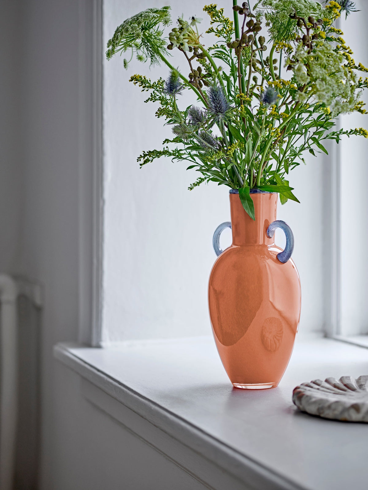 Anniversary mouth-blown glass Vase