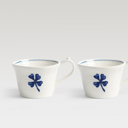 Anouk clover porcelain mug, set of 2