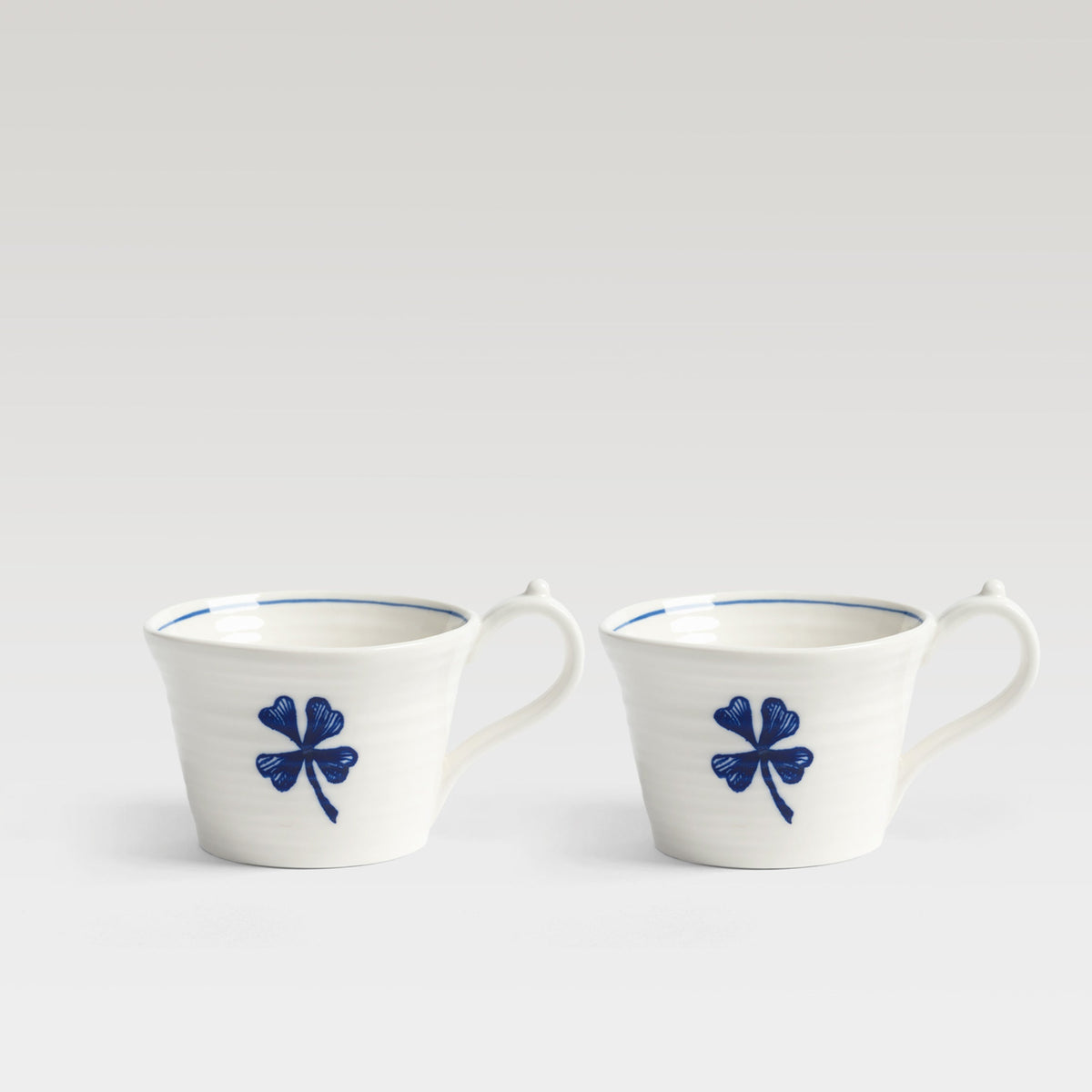 Anouk clover porcelain mug, set of 2