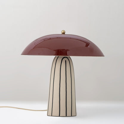 Arvid hand-painted stoneware table lamp