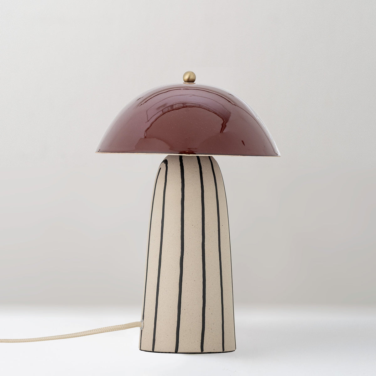 Arvid hand-painted stoneware table lamp