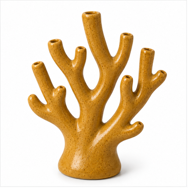 Coral Branch Ceramic Vase