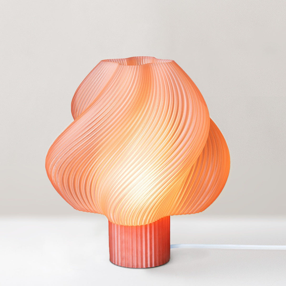 Crème Atelier soft serve lamp, Large, Peach Sorbet