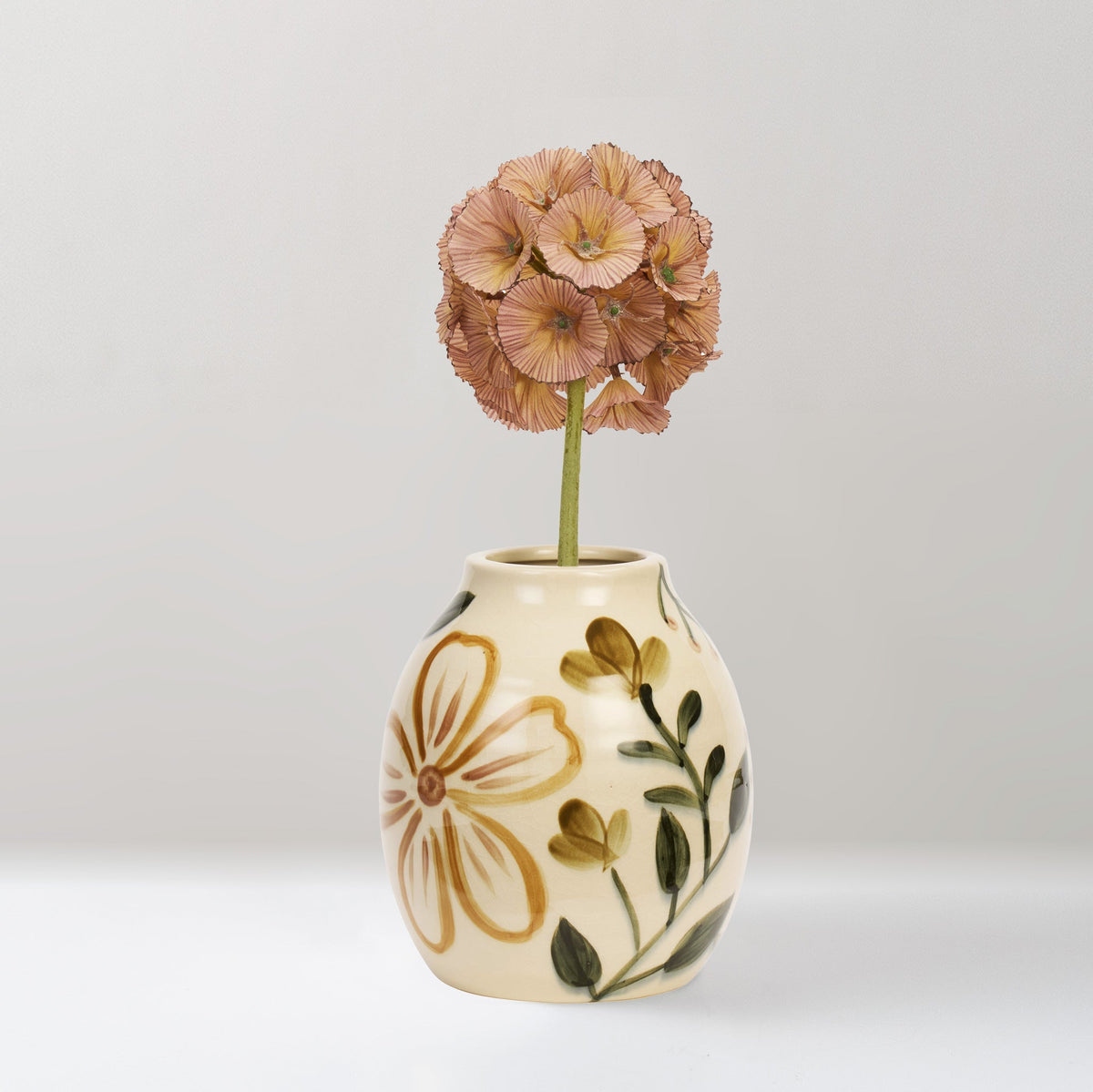 Alinne hand-painted stoneware vase