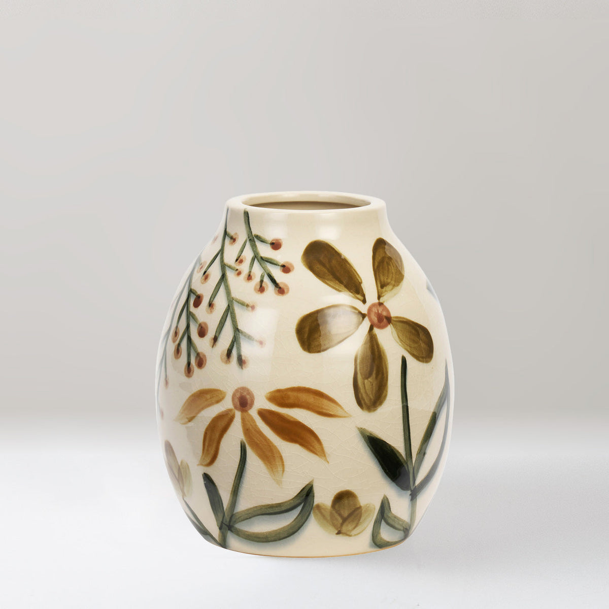 Alinne hand-painted stoneware vase