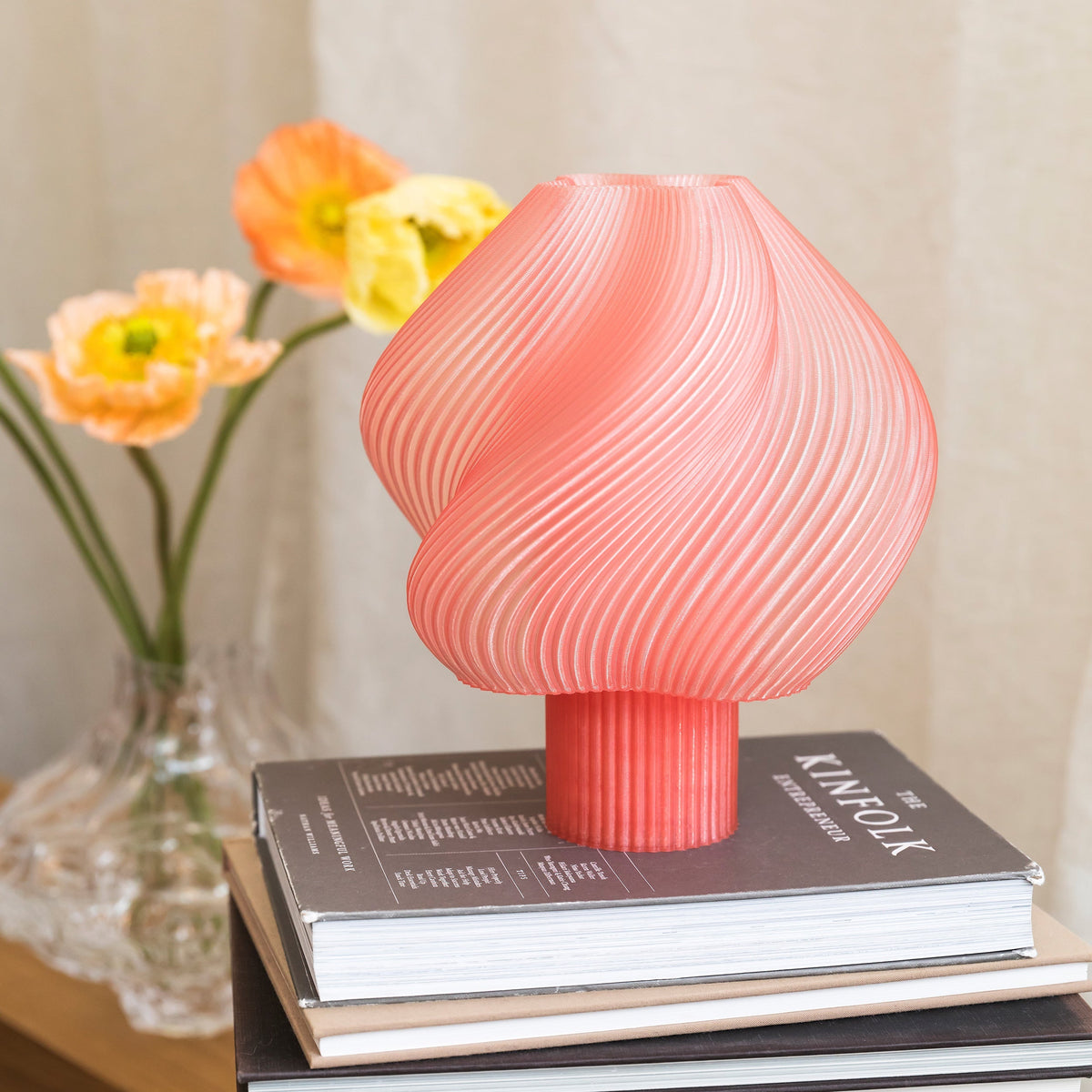 Crème Atelier soft serve lamp, Medium, Peach Sorbet