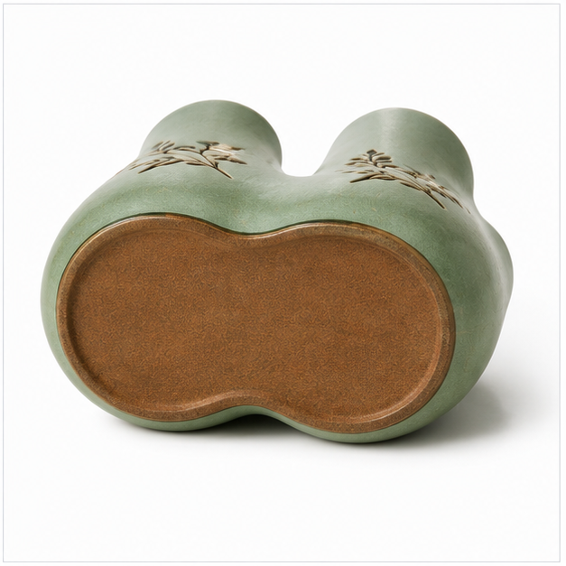 Sage Green Triple-Stem Botanical Vase