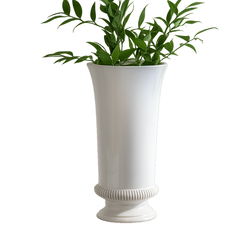 Adelaide White Footed Vase
