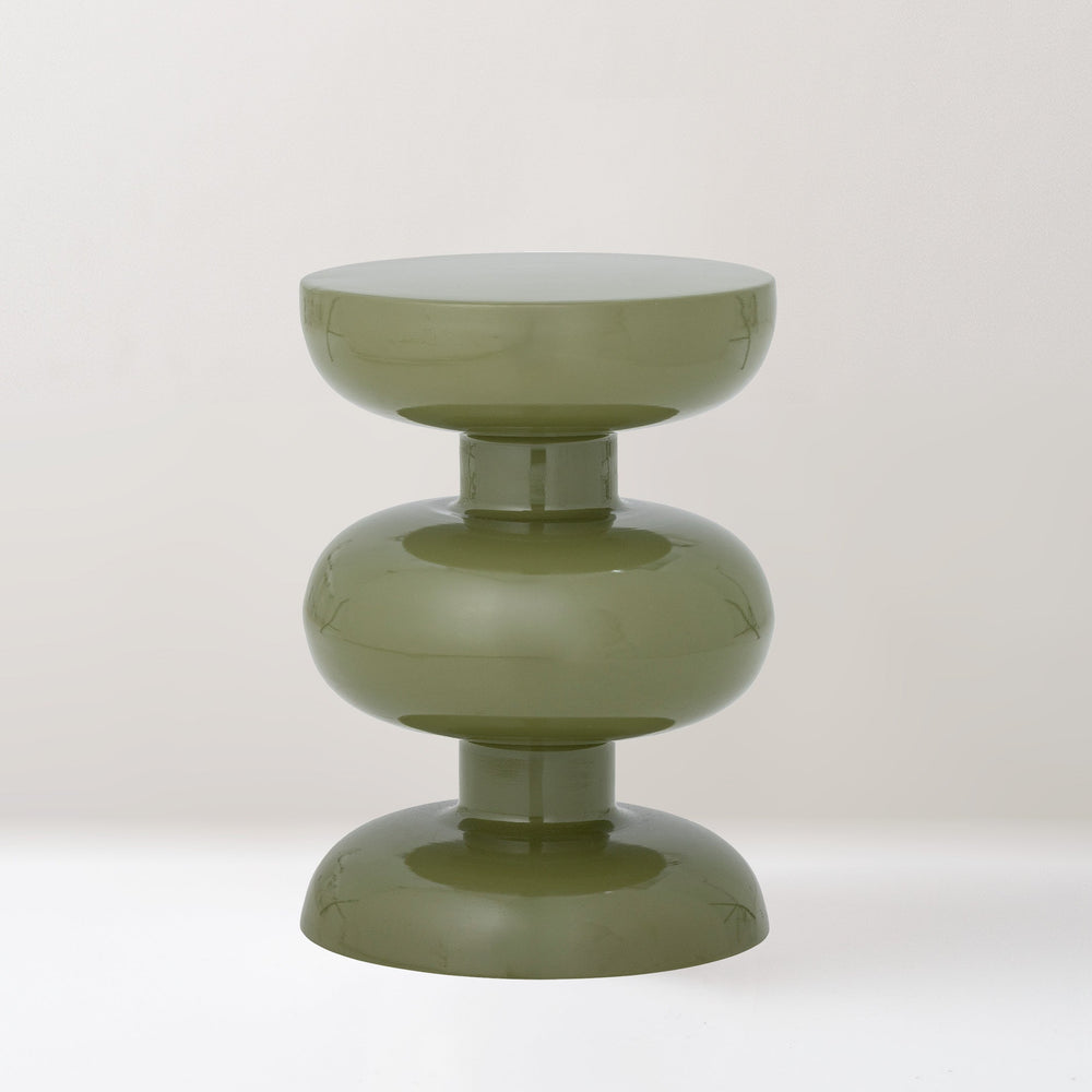 Alba green metal side table