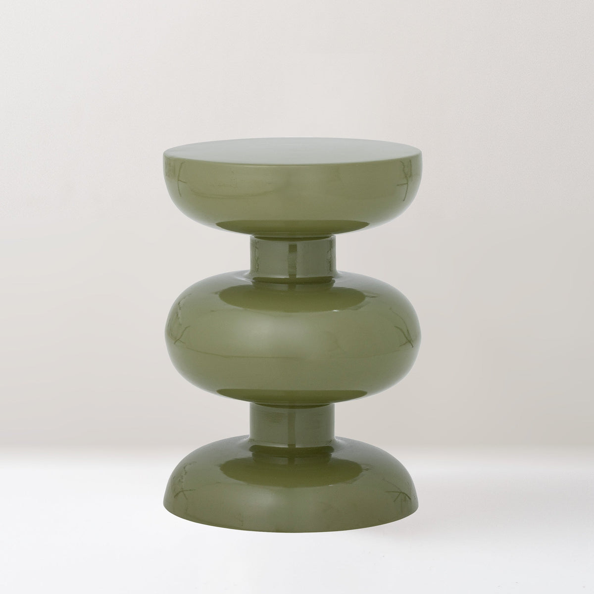Alba green metal side table
