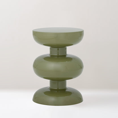 Alba green metal side table