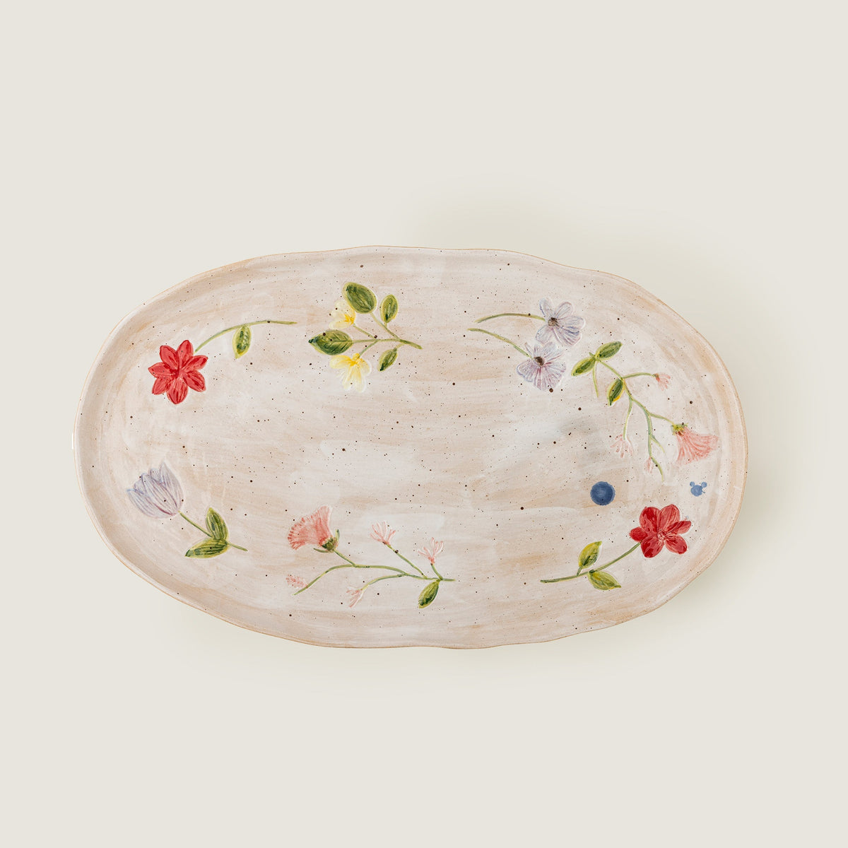 Camilla handcrafted glazed stoneware serving plate