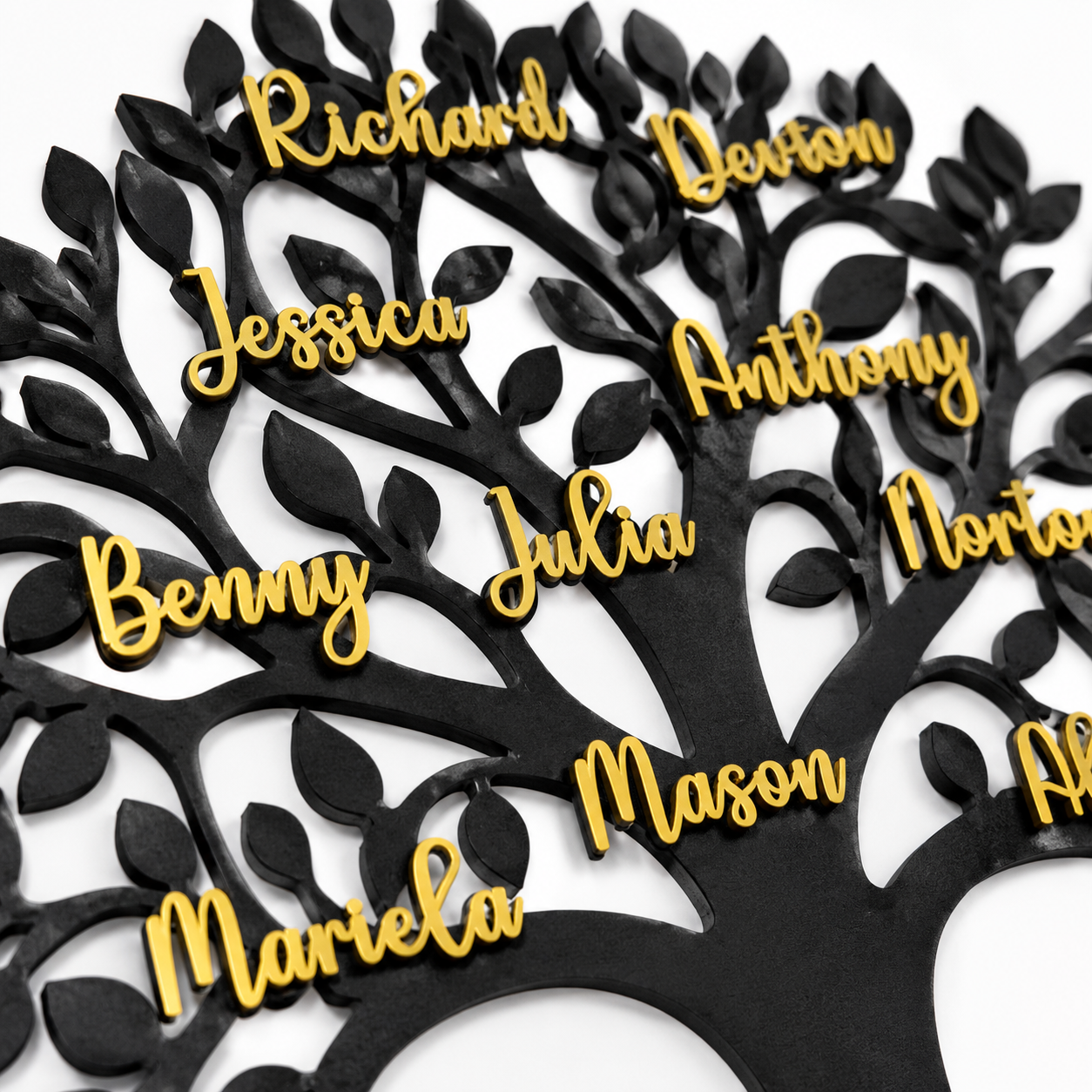 Personalized Family Tree Plaque – Custom Family Name Tree Display Ornament Gift - Image 2