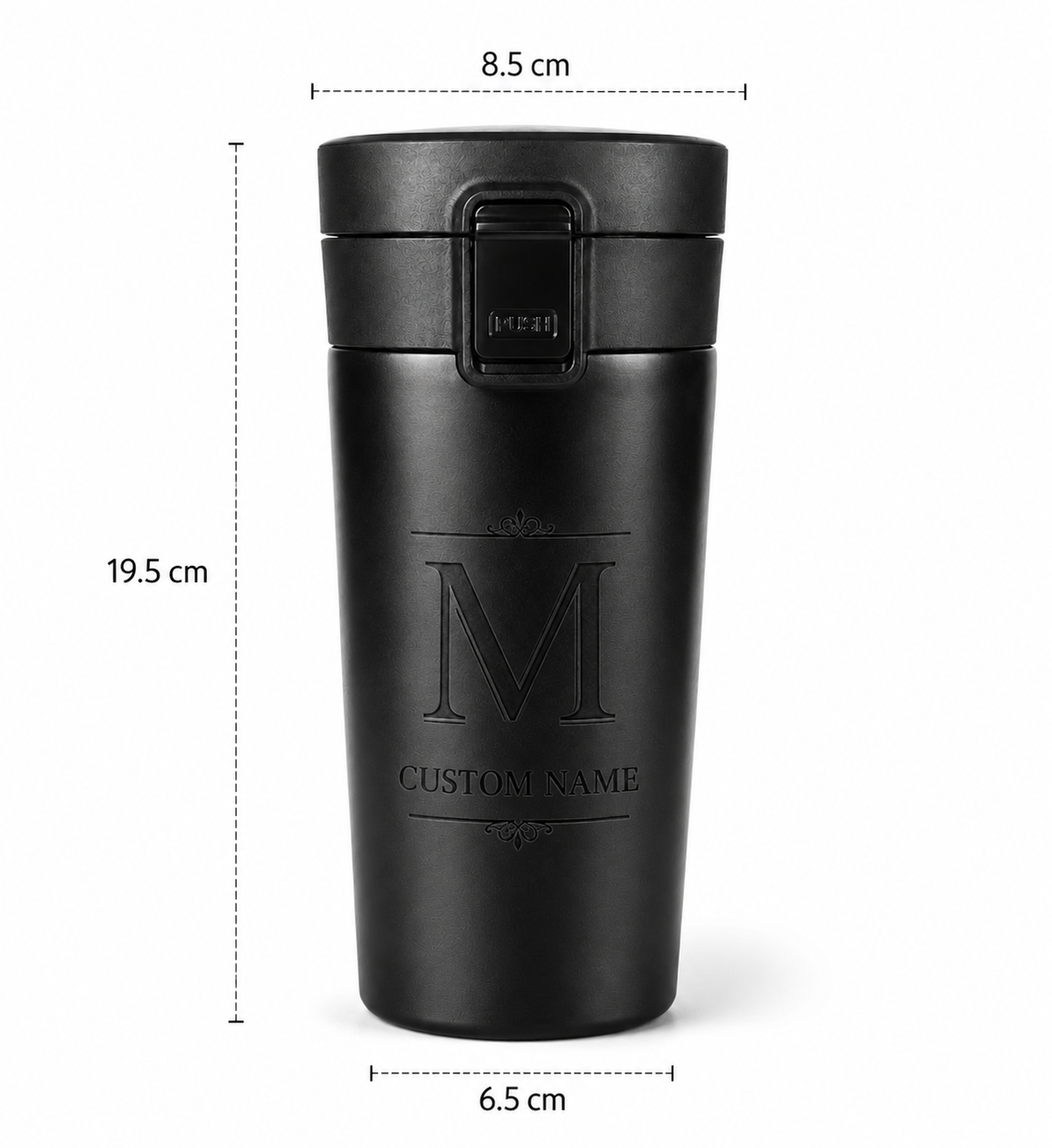Personalized Engraved Travel Mug – Custom Monogram Insulated Coffee Tumbler with Name - Image 4