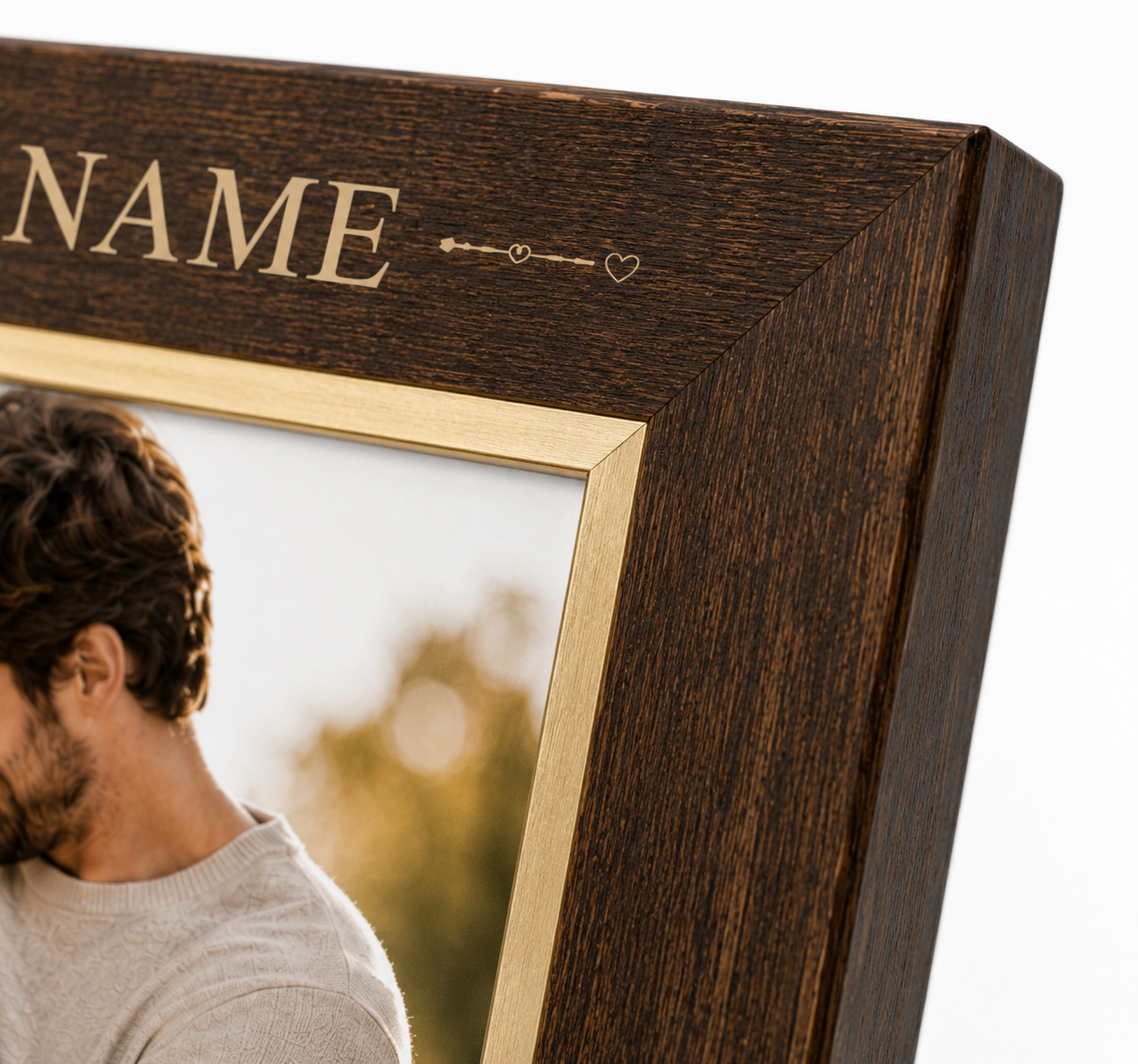 Personalized Crystal Photo Plaque with Wooden LED Base – Custom Engraved Glass Keepsake Gift - Image 2